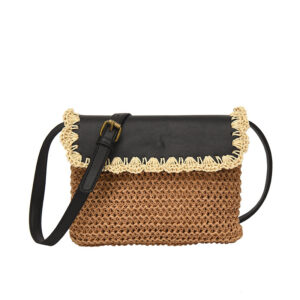 Women’s Straw Mori Style Western Style All-matching Beach Crossbody Bag