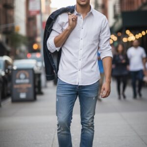 H&M Slim Fit Polka Dot Shirt