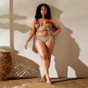 all over print recycled string bikini top