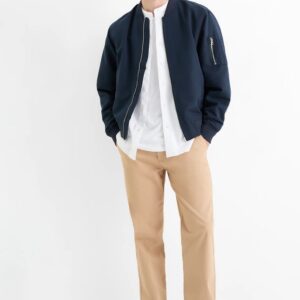 c&a men's chino stretch cotton trousers plain colours, beige