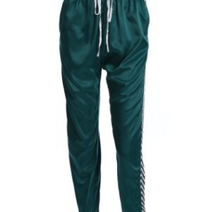 Ribbon Splicing Checkerboard Lace Casual Trousers
