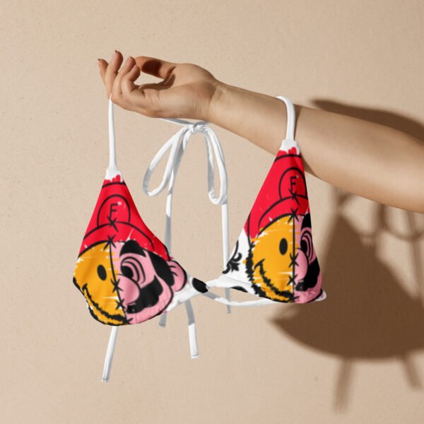 Upcycled Fated A.O.G All-over print recycled string bikini top