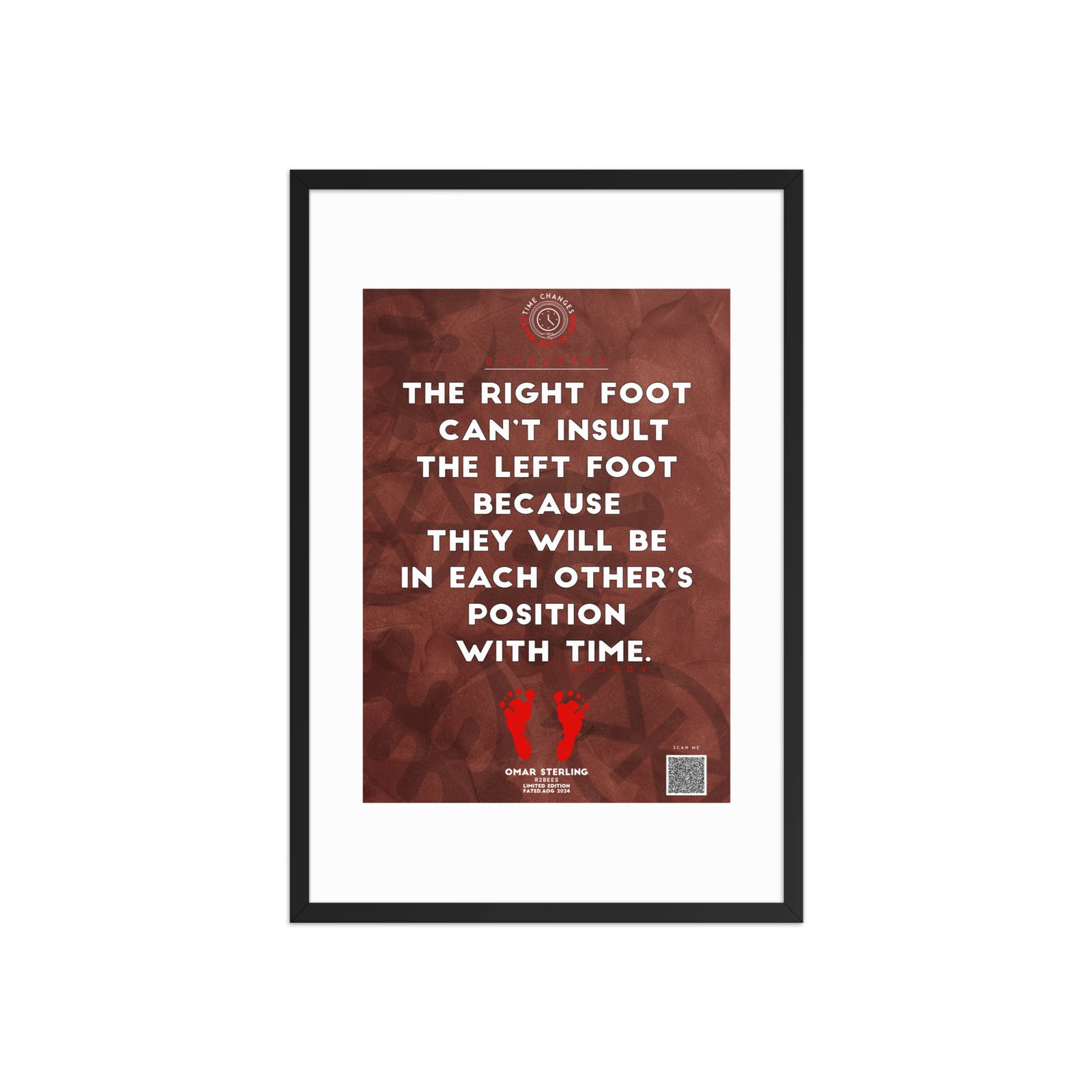 Framed poster