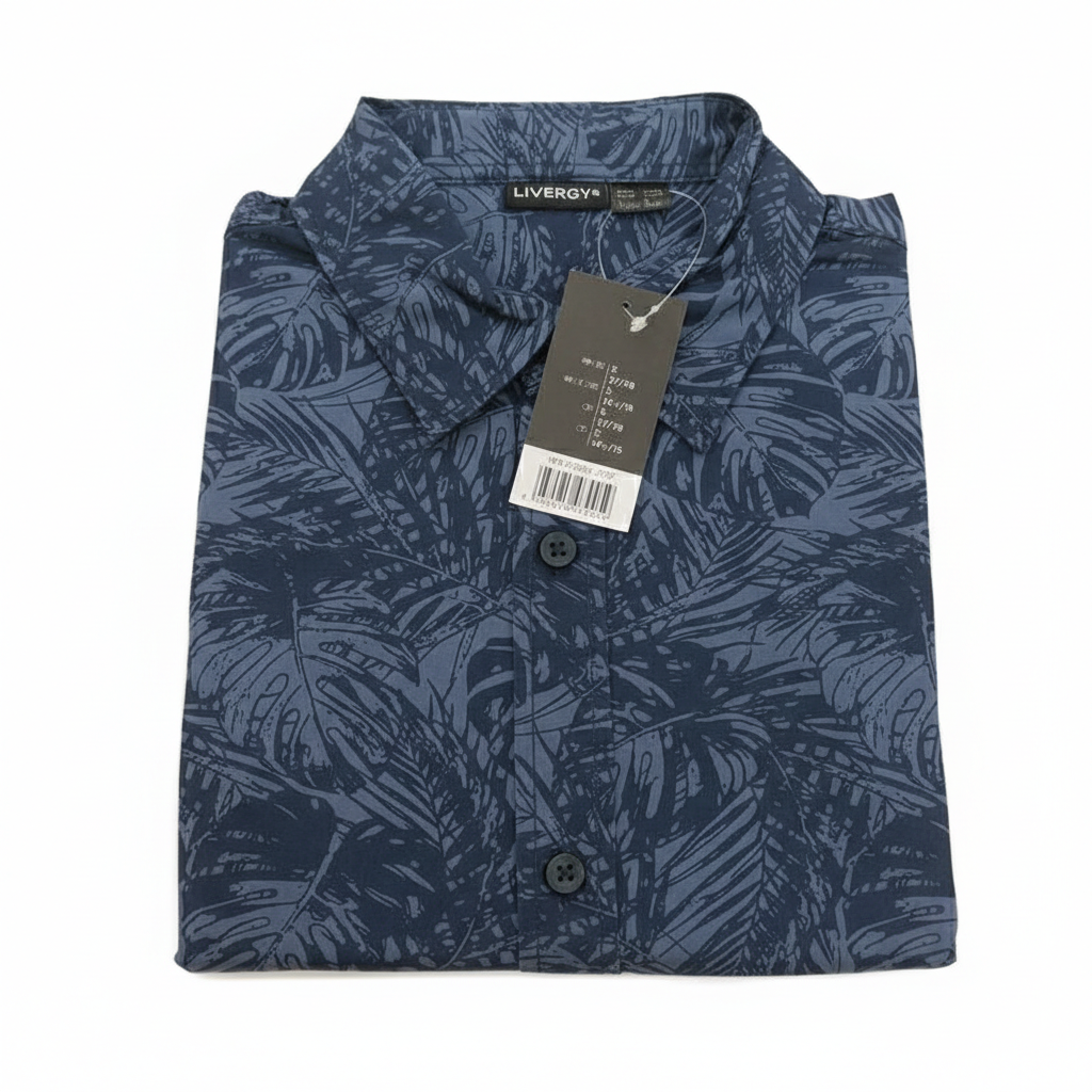 LIVERGY men's short sleeve button up shirt