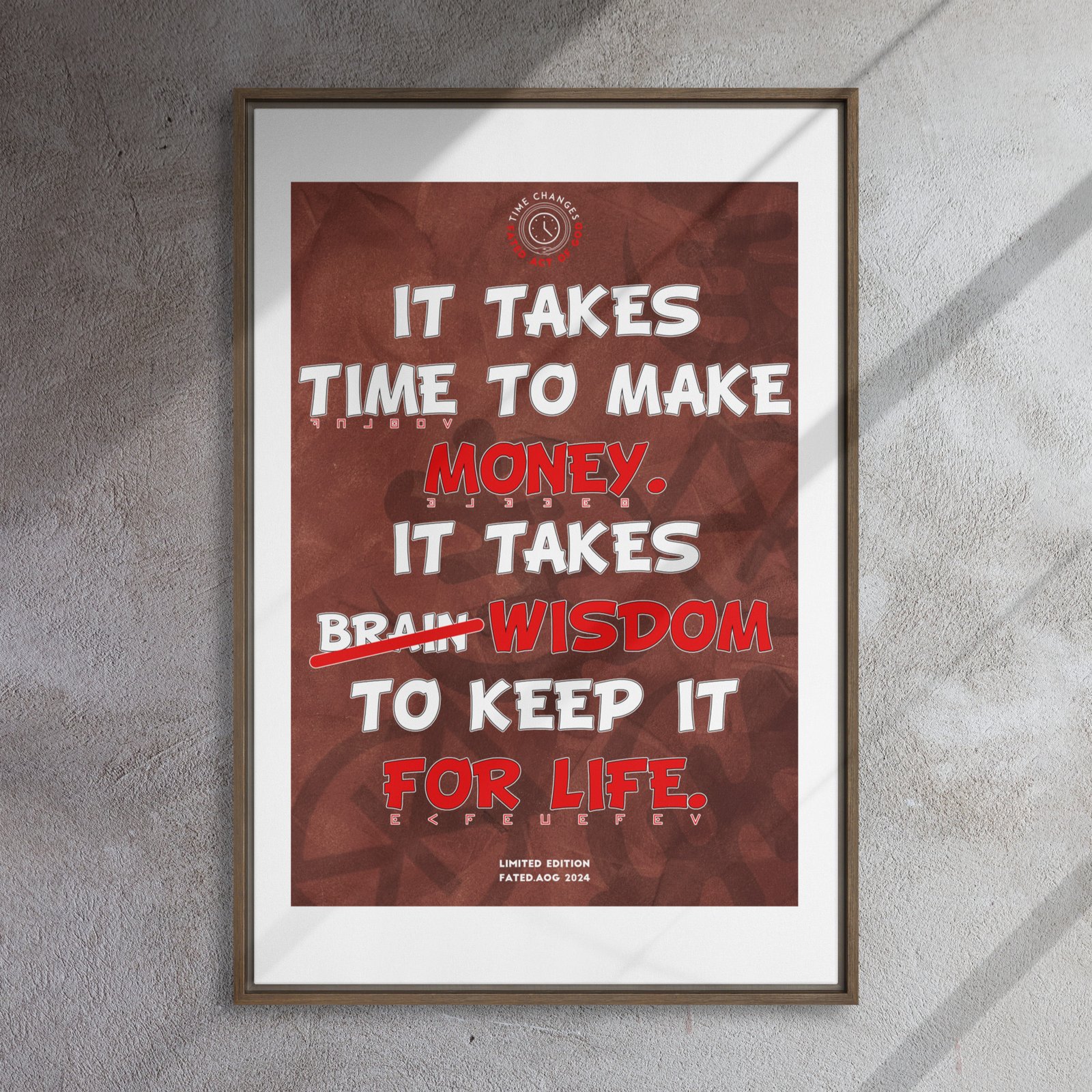 It take time Framed canvas