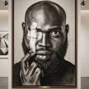 The Wounded Gaze - Charcoal Portrai